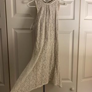 White lace mini dress